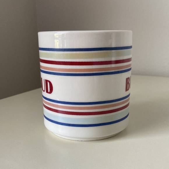 Vintage Mount Clemens Pottery Mug Bud Name mug Stripes coffee tea - Picture 2 of 10